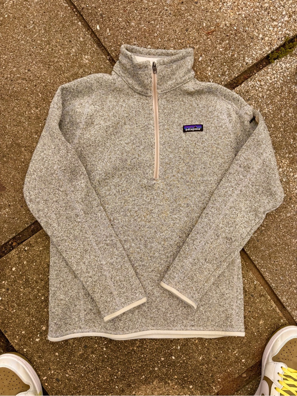 Patagonia Woman’s Heather brown Gray Half-Zip Fleece Pullover size L